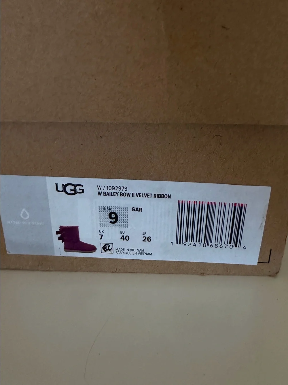 UGG Plum Shearling-Lined Short Winter Boots